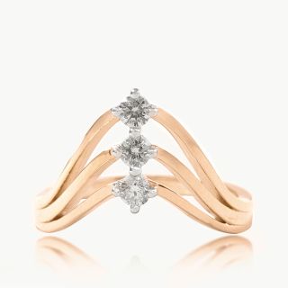 Trinity Wave Diamond Ring