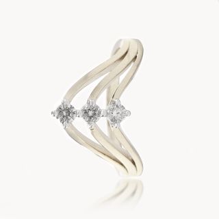 Trinity Wave Diamond Ring