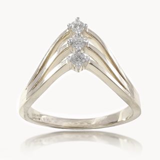 Trinity Wave Diamond Ring