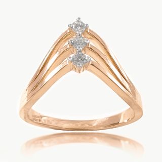 Trinity Wave Diamond Ring
