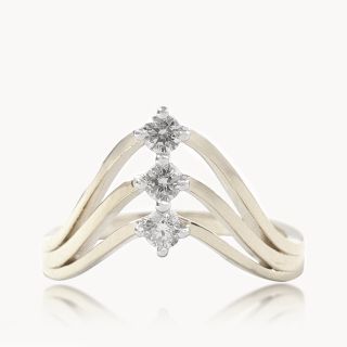 Trinity Wave Diamond Ring