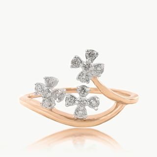 Floral Cascade Diamond Ring