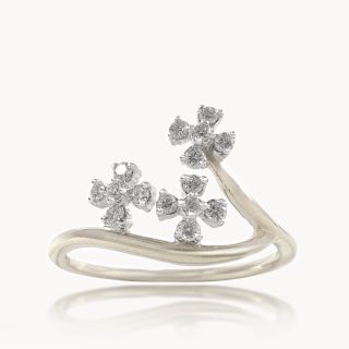 Floral Cascade Diamond Ring
