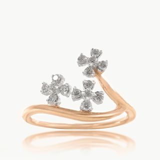 Floral Cascade Diamond Ring