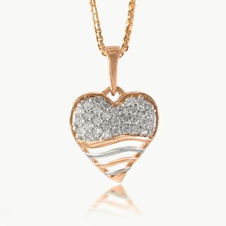 Wavy Heart Diamond Pendant