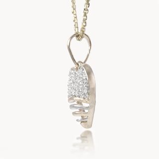 Wavy Heart Diamond Pendant