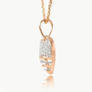 Wavy Heart Diamond Pendant