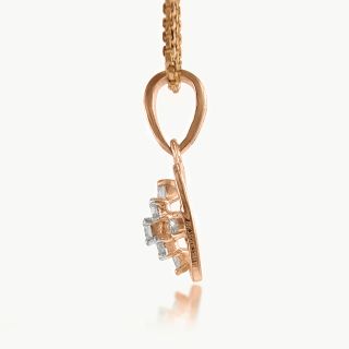 Geometric Floral Diamond Pendant