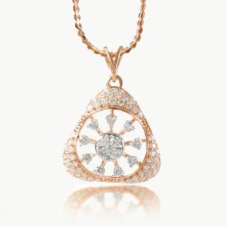 Triangular Snowflake Dimaond Pendant