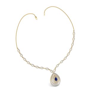 Stone Diamond Necklace Design 