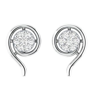 Hisano Round Diamond Stud Earrings