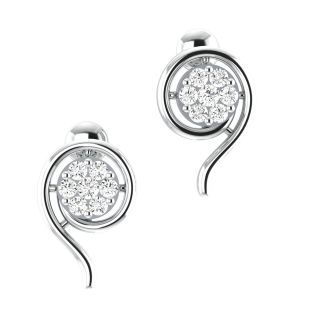 Hisano Round Diamond Stud Earrings