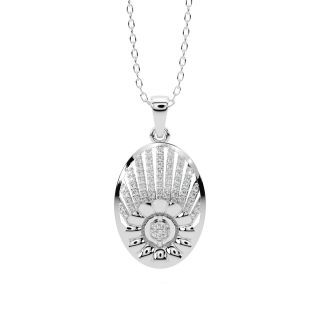 Elvis Round Diamond Office Wear Pendant