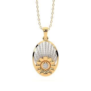 Elvis Round Diamond Office Wear Pendant