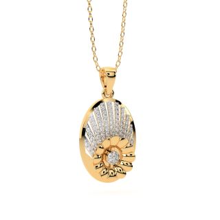 Elvis Round Diamond Office Wear Pendant