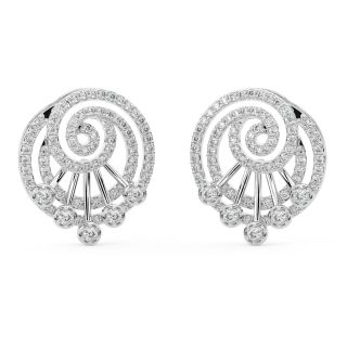 Celine Round Diamond Stud Earrings