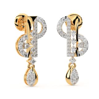 Arlo Round Diamond Dangler Earrings