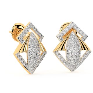 Brandi Round Diamond Stud Earrings