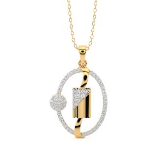 Kristian Round Diamond Office Wear Pendant