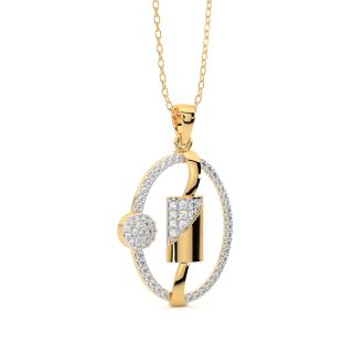 Kristian Round Diamond Office Wear Pendant