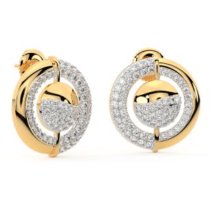 Dade Round Diamond Stud Earrings