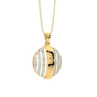 Faina Round Diamond Office Wear Pendant