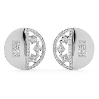Dooley Round Diamond Stud Earrings
