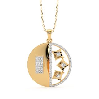 Runa Round Diamond Office Wear Pendant