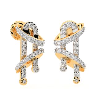 Robin Round Diamond Stud Earrings