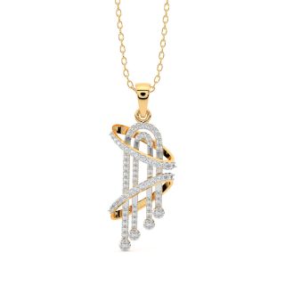 Jorey Round Diamond Office Wear Pendant