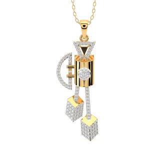 Sven Round Diamond Office Wear Pendant