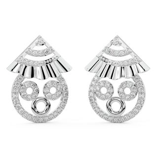 Tajsa Round Diamond Stud Earrings