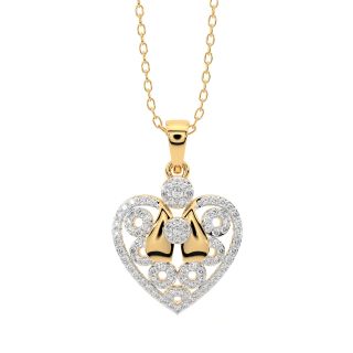 Abihu Diamond Heart Shaped Pendant