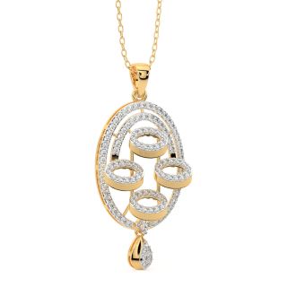 Stefan Round Diamond Office Wear Pendant