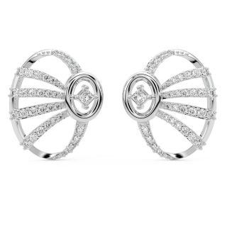 Talon Round Diamond Stud Earrings