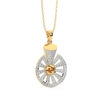 Hermon Round Diamond Office Wear Pendant