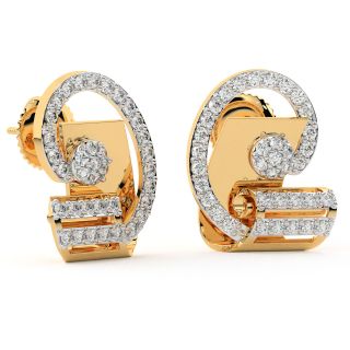 Yaravi Round Diamond Stud Earrings