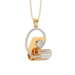 Abiram Round Diamond Office Wear Pendant