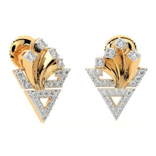 Zana Round Diamond Stud Earrings