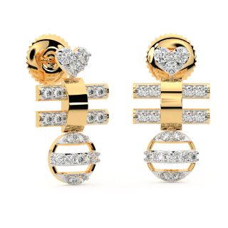 Acton Round Diamond Stud Earrings