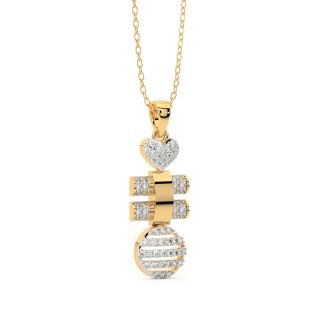 Tamar Round Diamond Office Wear Pendant