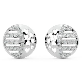 Myron Round Diamond Stud Earrings