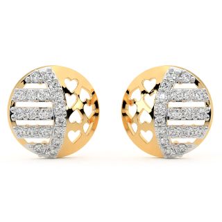 Myron Round Diamond Stud Earrings