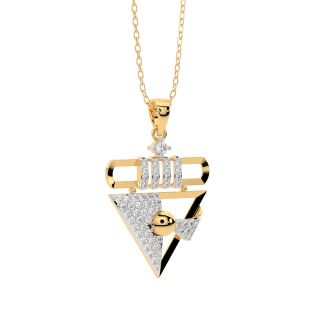 Svein Round Diamond Office Wear Pendant