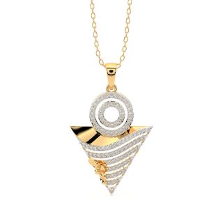 Axill Round Diamond Office Wear Pendant