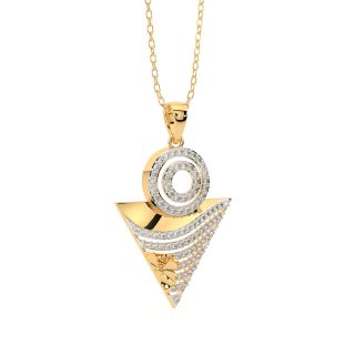 Axill Round Diamond Office Wear Pendant