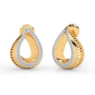 Designer Teardrop Diamond Stud Earrings