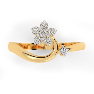 Alluring Flower Design Diamond Ring For Her
