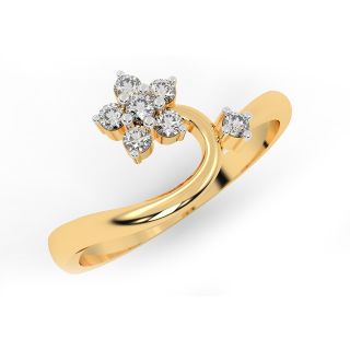Alluring Flower Design Diamond Ring For Her
