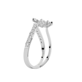 Charming Leave Diamond Ring